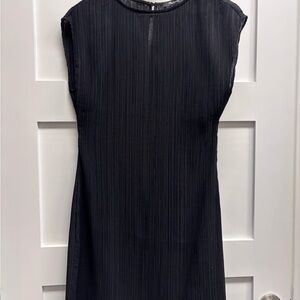 Madewell Plissé Mini Tee Dress Black